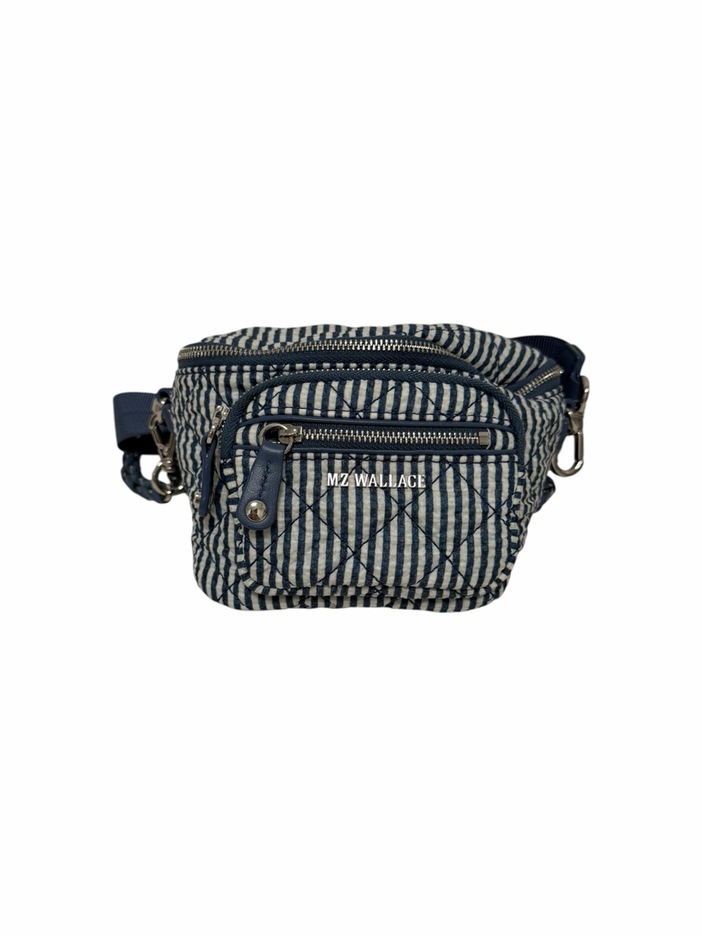 MZ Wallace Blue/White Stripe Crossbody